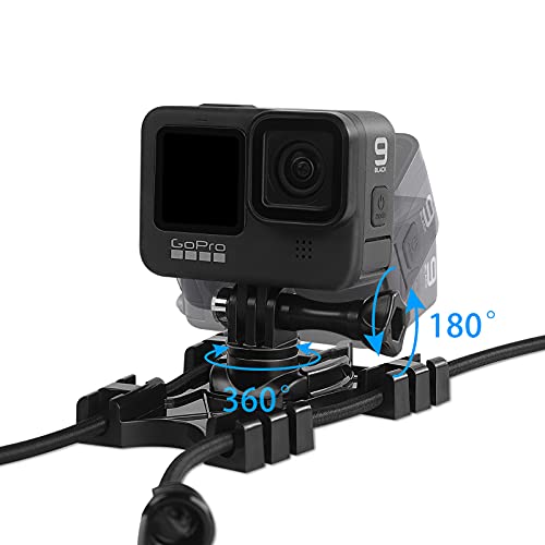 Koqeiey Net/Chain Link Fence Mount Compatible with GoPro Action Cameras and One X2,Smart Phones ,Mevo Start, and Other Action Cameras for Softball, Tennis, Baseball, Football Games Recording