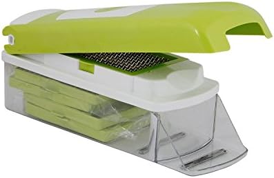 Classic Onion Chopper for Kitchen chopping needs. Vegetable and Fruit chopper with 5 Sharp Blades With Storage Container and Non-Skid Base for all chopping needs. Perfect VEGETABLE Slicer
