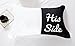 YOUSA His Side Her Side Bedding Queen Size Black and White Bedding Set (Queen,3Pcs)