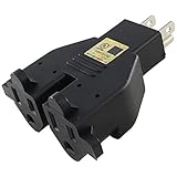 Conntek RL-30104 U.S. 3-Prong Heavy Duty Dual Outlet Adapter
