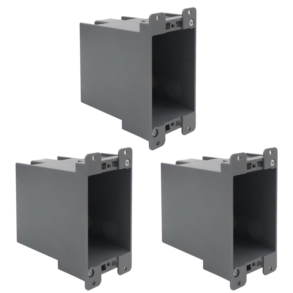 Photo 1 of MAKERELE 20 cu 1-Gang Old Work Electrical Outlet Box - ETL Certified PVC Box for Reliable Home Upgrades?3 Pack?