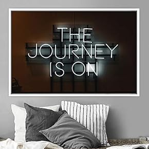 signwin Framed Canvas Wall Art Illuminated Words 3D...