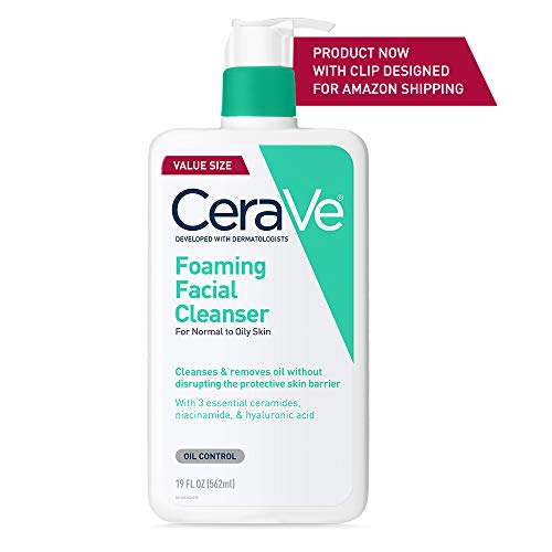 CeraVe Foaming Facial Cleanser Daily Face Wash for Oily Skin with