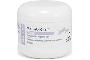 Dechra Mal-A-Ket Wipes for Dogs & Cats (50ct) - Antifungal, Antibacterial and De-greasing