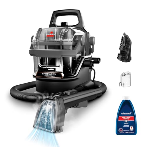 SpotClean HydroSteam, Aspiradora de Agua Tapicería, Lava Aspiradora con Tecnología HydroSteam, Modo de Vaporeta, Limpiador para Alfombras, Tapicería, Sofá & Auto, Motor Potente de 1000W, 3689N