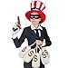 6 Pieces Robber Costume Set Include Canvas Dollar Sign Money Bags Eye Mask Knit Beanie Cap for Halloween Cosplay Burglar Theme Party