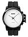CakCity Men's Classic Quartz Analog Wrist Business Watch White Dial Black Band