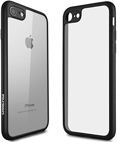 iPhone 7 Case, DMENG Clear Case Shock Protective Cover Elegant Flexible Ultra Slim Design TPU Bumper Transparent Lightweight With Cleaning Accessories Harmonies Well With iPhone 7 4.7 Inch (Black)