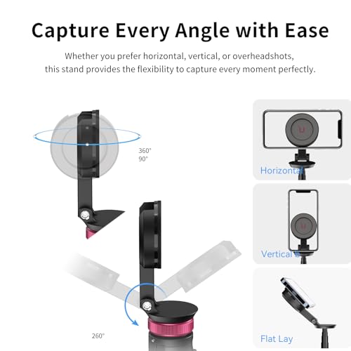 ULANZI 61'' Magnetic Selfie Stick Phone Tripod with Wireless Remote, Extendable Cell Phone Tripod Stand, Compatible with MagSafe, Cellphone Tripod for iPhone 15 14 13 12 Series and Android Phones
