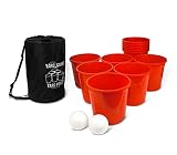 Yard Games Giant Yard Pong with Durable Buckets and Balls Including High Strength Carrying Case