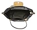 Korvara Women's Tote Bag, Premium Nylon and Vegan Saffiano Leather Shoulder Handbag, Black, Large