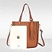 FULLIN Fashion Women Four Set Handbag Shoulder Bags Four Pieces Tote Bag Wallet,Luxury brown