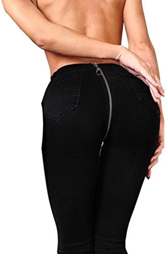 Women Trousers Jeans, LILICAT Sexy Back Zipper Pencil Stretch Denim Skinny Jeans Pants High Waist Trousers Stretchy Jeggings Pants