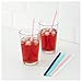 Ikea Sotvatten Straws 100x2 (200pack) Baby blue, Lime, Pink & Blue