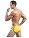 DESMIIT Men's Rope Waist Design Swimming Shorts Yellow US Medium Asian XL