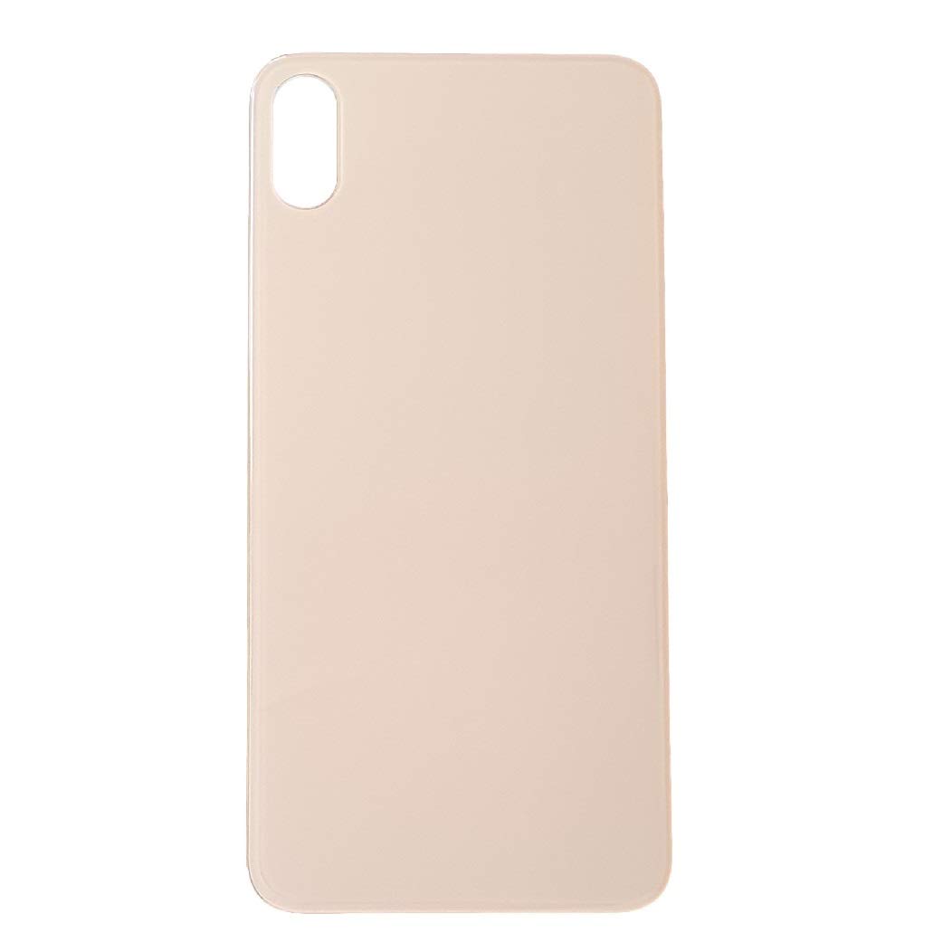 Smartex® Back Cover Glass Rear Housing Replacement compatibile with iPhone XS MAX | NO LOGO (Gold)