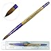 Pana USA Acrylic Nail Brush100% Pure Kolinsky Hair New LIMITED EDITION BEIGE PURPLE Wood Handle with Purple Ferrule Round Shaped Style (Size # 8)