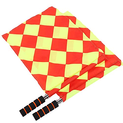 Fishlor Soccer Referee Flag, 2Pcs/Bag Soccer Football Referee Sport Match Linesman Flag with Storage Bag - Thumbnail 2