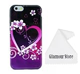 iPhone 6 Case,Heart Flower TPU Skin Gel Silicone Soft Case Cover Skin For Apple iPhone 6 4.7 inch With a Free Cleaning Cloth As a Gift