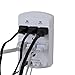 Surge Protector, Electronics Charging Station, 6 Outlet 2 USB Port Wall Adapter with Safety Indicator Lights - White - By Office Style