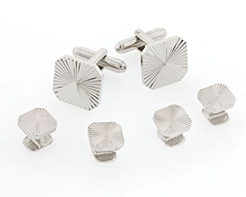 JJ Weston Starburst Design Tuxedo Cufflinks and Shirt Studs. Made in the USA.
