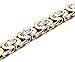 JF.JEWELRY Two-Tone Figaro Stainless Steel Link Medical Alert ID Bracelet for Men and Women,7.9 Inch