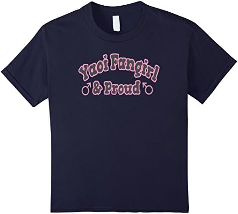 unisex-child Yaoi Fangirl and Proud Anime Manga Fan T-shirt 12 Navy