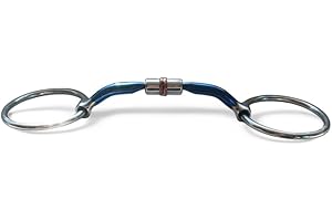 Bello-Equine Loose Ring Comfort High Port Snaffle Bit – Sweet Iron Mouthpiece – 130mm (5 1/8") – Tongue Relief Training Bit