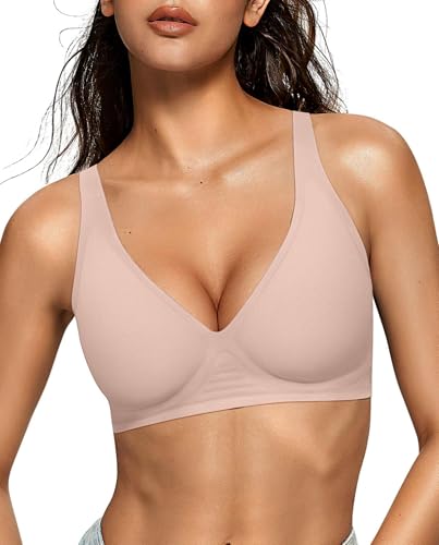 OEAK Deep V Wireless Bralette T-Shirt Bra