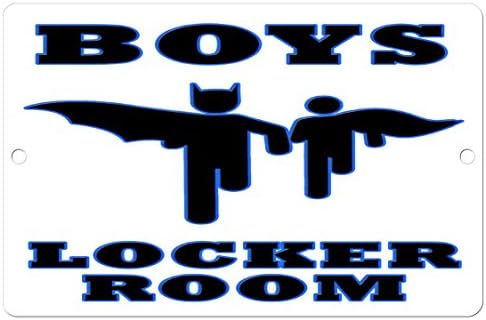 Boys Locker Room Super Hero Decorative Sign