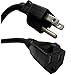 1ft (0.3M) 18AWG (Power Extension Cord) Power Extension Cable 1 Feet (0.3 Meters) 3 Conductor (NEMA 5-15P to NEMA 5-15R) 10 Amp Power Cable CNE01914 (5 Pack)