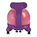 Gaiam Kids Balance Ball Chair - Classic Children's Stability Ball Chair, Alternative School Classroom Flexible Desk Seating for Active Students with Satisfaction Guarantee, Purple/Pink (Renewed)