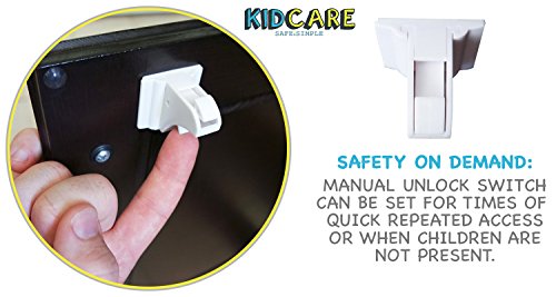 KidCare - Magnetic Child Safety Locks: 8 Locks + 2 Keys - FAST & EASY INSTALLATION. NO TOOLS. NO SCREWS