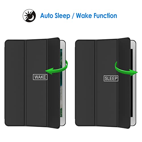 JETech Case for iPad Pro 9.7-Inch 2016 Model (Not for iPad 9.7 5/6 2017/2018), Smart Cover Auto Wake/Sleep (Black)