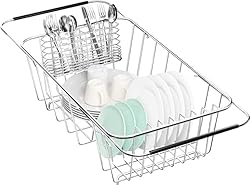 Fanbsy Small Dish Drainer Rack in Sink