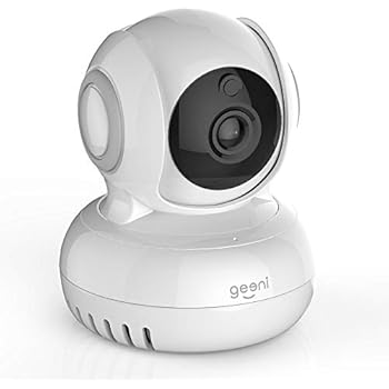 Geeni Sentinel Wireless Security Camera, WiFi Home Surveillance IP Camera for Baby Elder Pet Nanny Monitor, Pan and Tilt, Two-Way Audio & Night Vision White (720p)