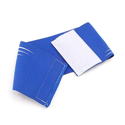 Kofun Football Captain Armband Elastic Adjustable Arm Band Leader Soccer Competition Blue