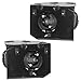 Brock Replacement Driver and Passenger Fog Lights Lamps with Brackets Compatible with 1999-2003 F150 Pickup Truck 1L3Z15200AB 1L3Z15200AA