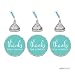 Andaz Press Chocolate Drop Labels Stickers, Thanks for Coming!, Diamond Blue, 216-Pack, for Wedding Birthday Party Baby Bridal Shower Hershey's Kisses Party Favors Decor Envelope Seals