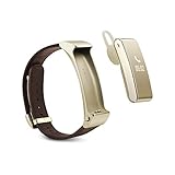 Huawei TalkBand B2 Wireless Activity Tracking Wristband + Bluetooth Earpiece (Works With UP) - Gold/Leather (U.S. Warranty)