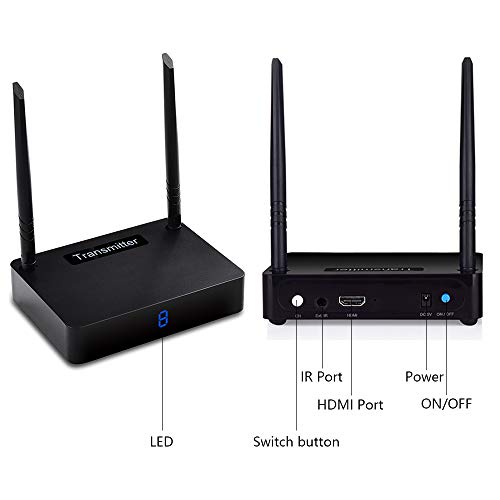 measy HD585 Wireless HDMI Wireless Extender/Adapter 350m/1150feet (HDMI Transmitter/Receiver) Video and Digital Audio from laptops, PCs,Monitor to HDTV or projectors