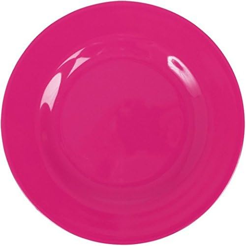 Rice DK Melamine Dinner Plate 25cm Plain Solid Colour: Fuchsia