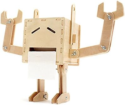 Creative Robot Tissue Box Diy Paper Towel Tube Wooden Boxes Tableware Napkin Fashion Cover Case