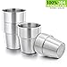HaWare 4 Pieces 18/8 Stainless Steel Double Walled Tumblers, 10 oz Kids Toddlers Drinking Sippy Cups for Home/Camping/Gathering, Unbreakable and Dishwasher Safe