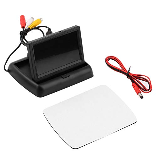 anyilon TFT LCD Car Monitor Foldable 4.3 Inch Screen for Rear View Camera DVD Parking Assistance PAL/NTSC Compatible Colourful Display