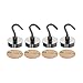 Strong 40LB Magnetic Hooks - Powerful Heavy Duty Neodymium Magnet - 4 Hook Set - Great For Your Refrigerator And Other Magnetic Surfaces - Super Strong And Will Not Scratch by Simply Hooked