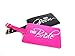 Just Married The Bride and The Groom Wedding Honeymoon Luggage tags Set of 2 by Express Novelties Pink/Black