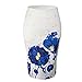 Women OL Style High Waist Floral Geometric Retro Sheathy Midi Pencil Skirt (M, 62)