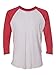 Next Level Apparel Unisex Triblend 3/4-Sleeve Raglan Large VIN RD/HTHR WHT