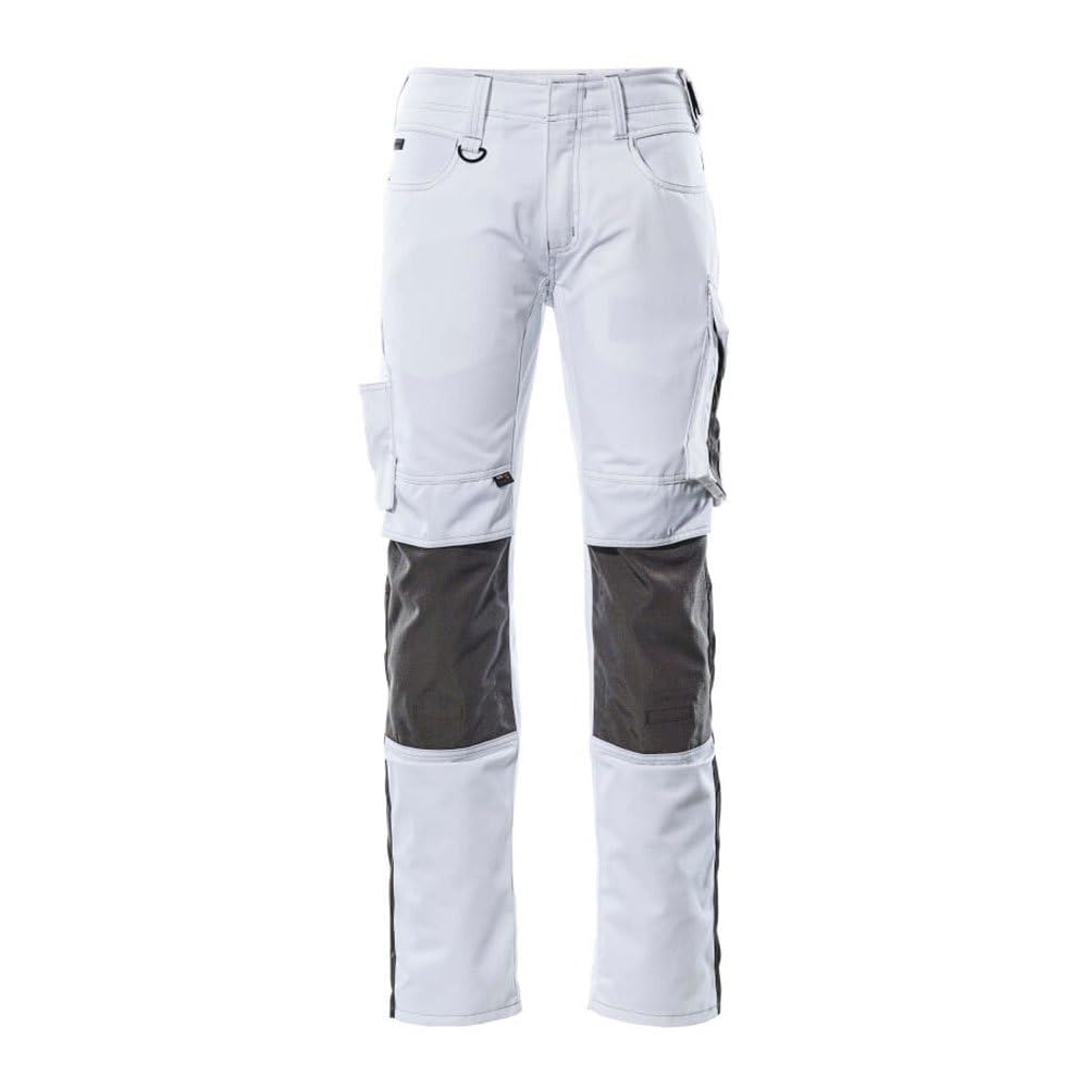 Mascot 12679-442-0618-76C50 Size L76cm/C50 "Mannheim" Trousers - White/Dark Anthracite